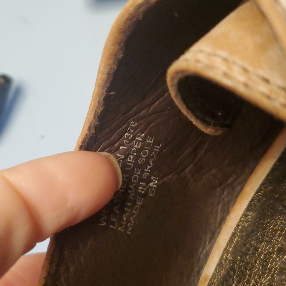 Matisse lace up Oxford bootie shoes distressed tan - Picture 6 of 6